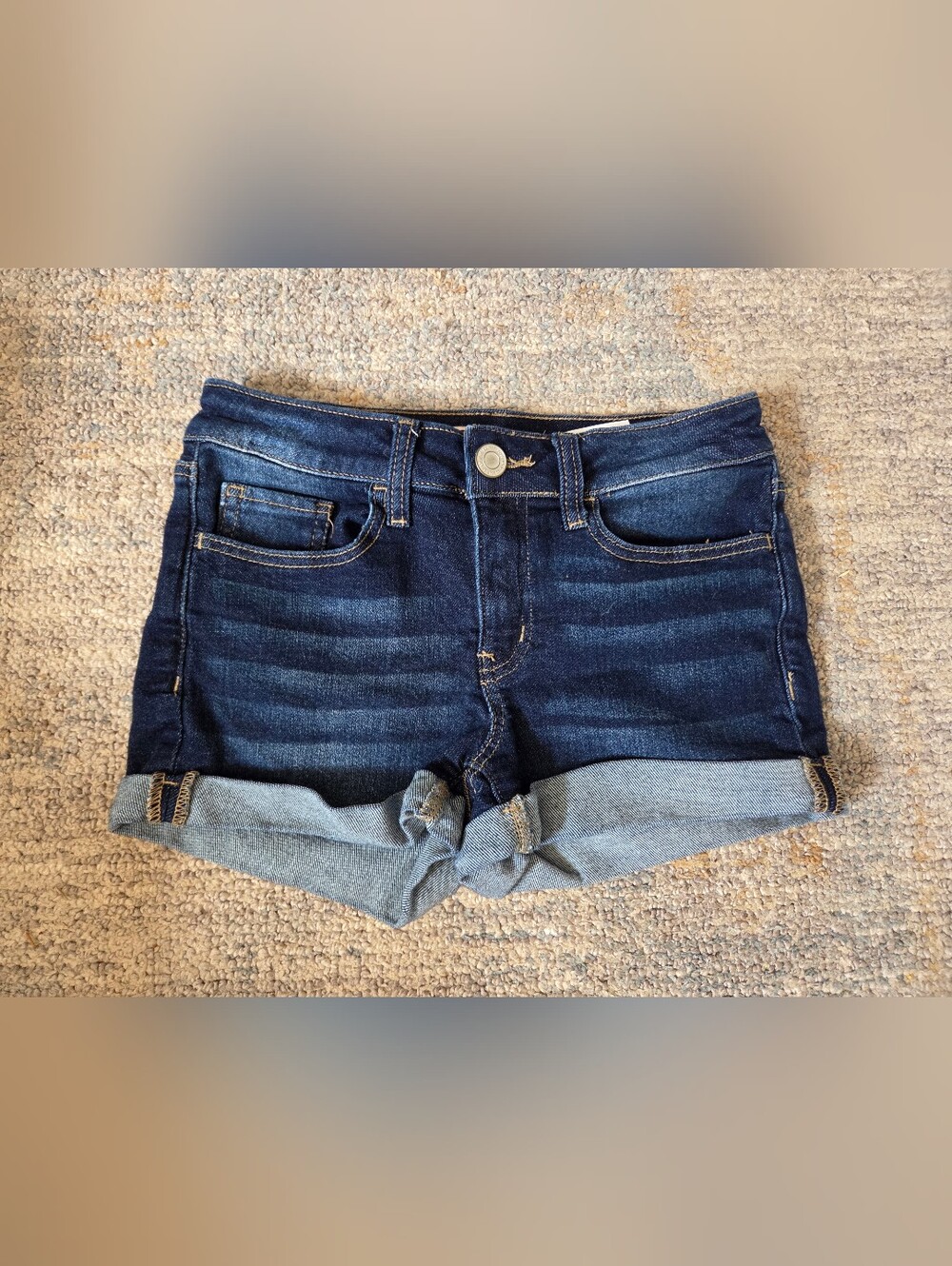 SO Dark Blue Women's Cuffed Denim Shorts